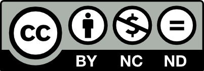 Creative Commons Attribution-Non Commercial-No Derivatives 4.0 International (CC BY-NC-ND) licence